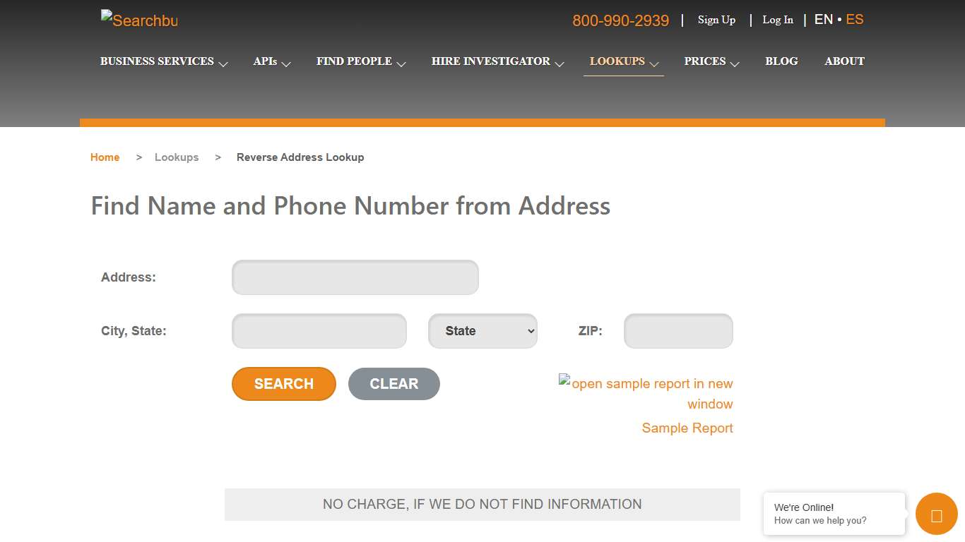 Reverse Address Lookup | Lookup Address Reverse | Searchbug