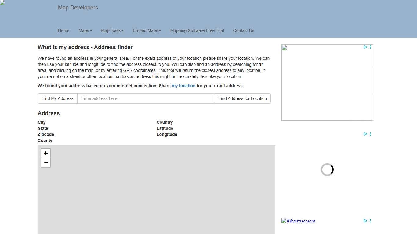 What is my address - Find the address at my location